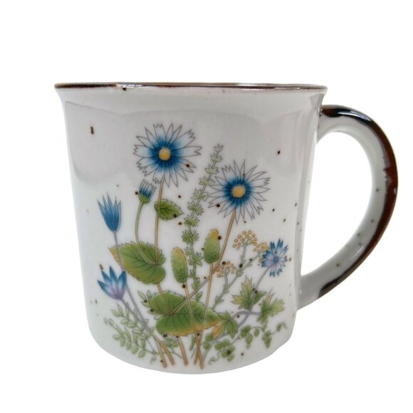 Otagiri Brown and Blue Floral Dining Mug - Picture 1 of 3